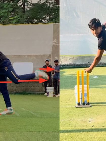 We remodeled this left-arm finger spinner's action in just one month. By controlling his fast-paced action and correcting poor alignment, we achieved a strong, upright body position at release.