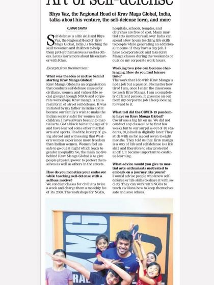 An interview with our Regional Head, Rhys Vaz, in the Free Press Journal, where he discusses our mission to teach life-saving skills to civilians.