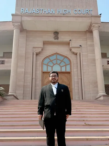 At the Rajasthan High Court. My work takes me to courts across the country, but the mission is always the same: to deliver the best possible outcome for my client. Step by step, court by court, I remain focused on the fight for justice.