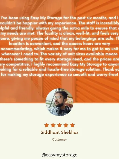 We are happy to provide a reliable and hassle-free storage experience. This review highlights our clean, well-lit facility, helpful staff, and competitive pricing, which all contribute to our customers' peace of mind.