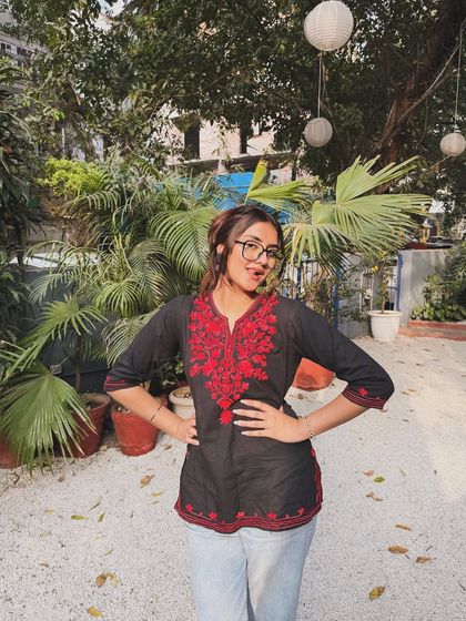 A playful wink for the camera, showing off the fun side of my personality.