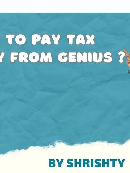 A tutorial on how to pay taxes, including advance tax, directly from Genius software, simplifying the payment process.