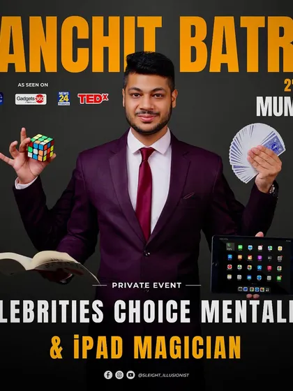 Showtime in Mumbai! As a "Celebrities' Choice Mentalist & iPad Magician," I bring a unique and versatile performance to every city I visit.