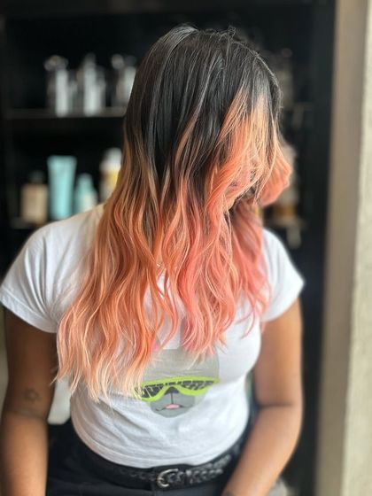 Indulging in the sweet allure of candy floss hues. This peachy-pink color is playful, dreamy, and makes a beautiful, soft statement.