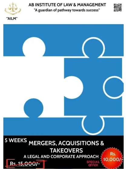 This 5 week course on Mergers, Acquisitions, and Takeovers provides a legal and corporate approach to complex business transactions. It is designed to give you the practical knowledge needed to advise on these high stakes deals.