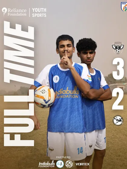 Full time and another win. A close 3-2 victory that showed our team's dedication and hard work until the final whistle.