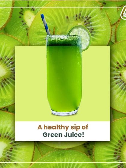 A healthy sip of Green Juice! This vibrant image represents the fresh, natural, and revitalizing drinks we offer as part of our meal plans.