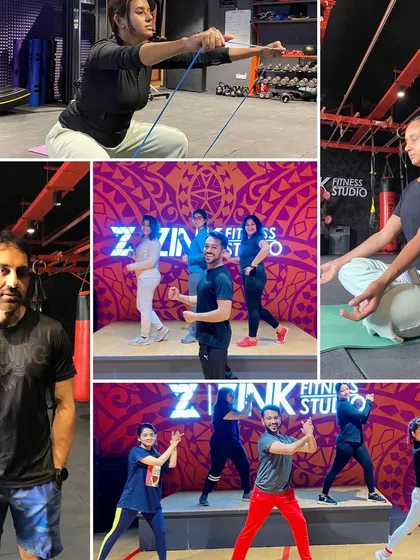 A collage of beautiful clicks during and after workouts. The satisfaction and smiles show the positive impact of a daily fitness routine.