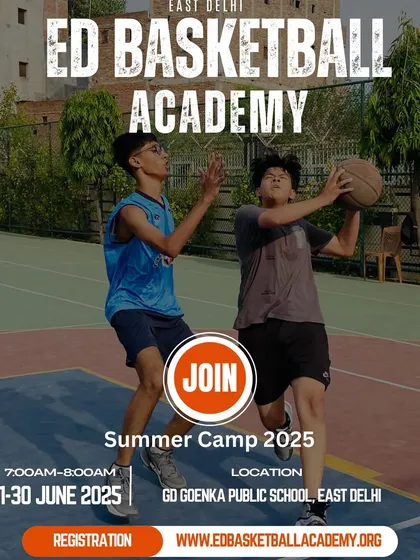 Details for our Summer Camp 2025. We are located at GD Goenka Public School in East Delhi.