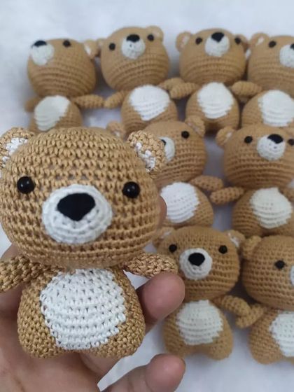 Here is one of the ten little teddies from a recent bulk order. I love how cute they look all together, and they make such wonderful custom gifts for loved ones.