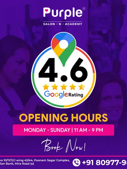 Your trust means the world to us. We are so proud to have a 4.6-star rating on Google, which reflects the hard work of our team and the success of our students. We are open every day to help you start your beauty journey.