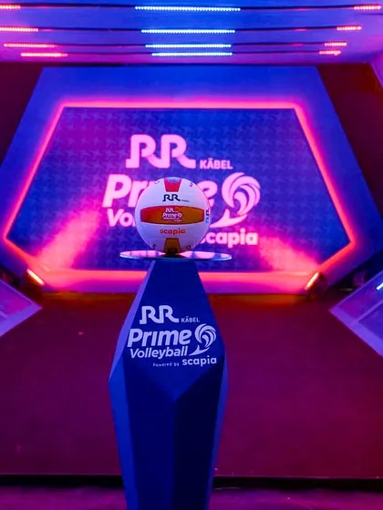 A futuristic player entry tunnel we designed for the Prime Volleyball League. This immersive branding and lighting installation creates an unforgettable moment for players and fans.