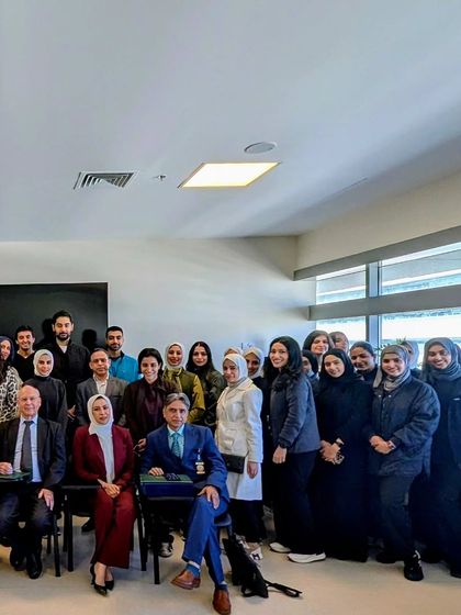 The full class of dermatology residents who attended our workshop in Kuwait.