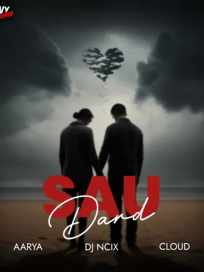 The promotional art for 'Sau Dard', setting the melancholic tone for the track's release.