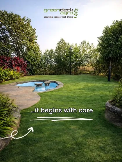 A beautiful, thriving landscape begins with care. We designed this serene garden with a lush lawn and a custom water feature, creating a peaceful escape that will grow stronger and more beautiful with each passing season.
