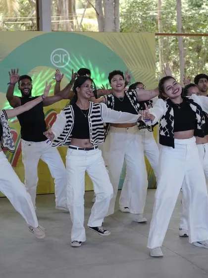 This crew brought style and synchronization to the Spectra stage with their black and white themed costumes.