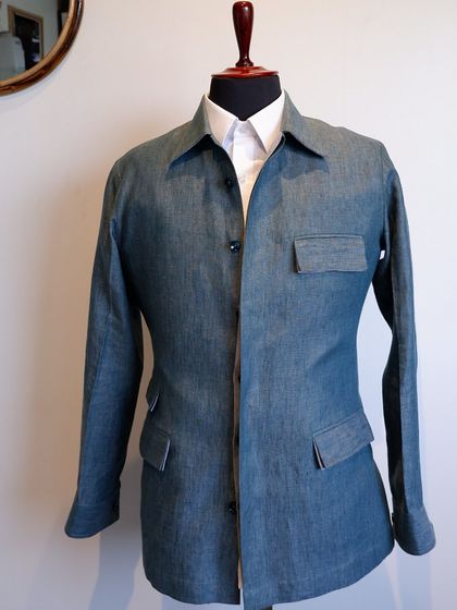 Venture into the wild with our safari-inspired deep blue overshirt, designed to unleash your adventurous spirit.