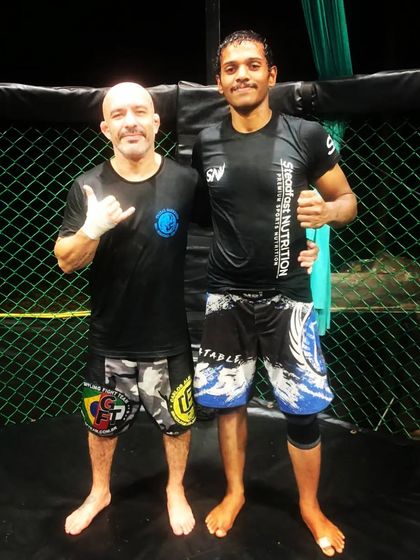 An intense wrestling session with Coach Carlos Almeida in Goa. I always seek out opportunities to train with high-level coaches to sharpen my skills.