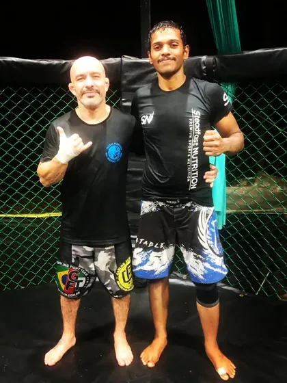 An intense wrestling session with Coach Carlos Almeida in Goa. I always seek out opportunities to train with high-level coaches to sharpen my skills.