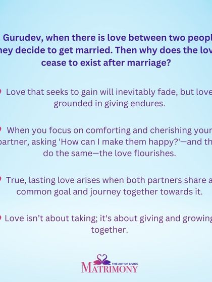 Art Of Living Matrimony - Relationship Workshops Wisdom from Gurudev: On Love, Life & Partnership photo 21