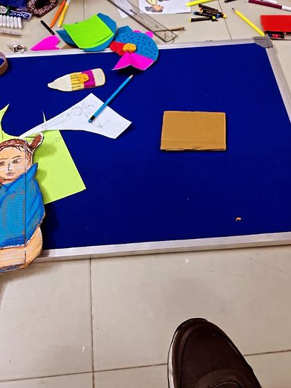 More behind-the-scenes from our craft workshop. We use simple, often recycled materials to create beautiful and impactful learning aids.