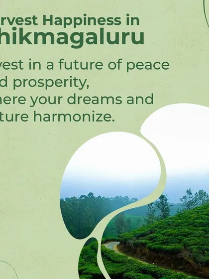 Another view inviting you to find your happiness in Chikmagalur. Our projects here are designed for those who seek both a sound investment and a life of natural harmony.