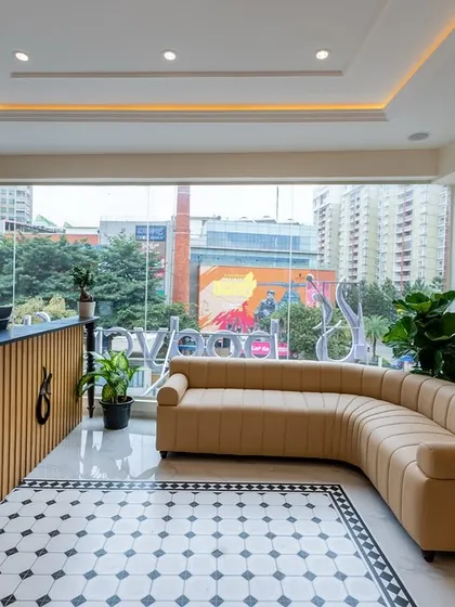 The comfortable waiting lounge at our Yelahanka clinic, offering a serene space for you to relax before your appointment. Every detail is designed with your comfort in mind.