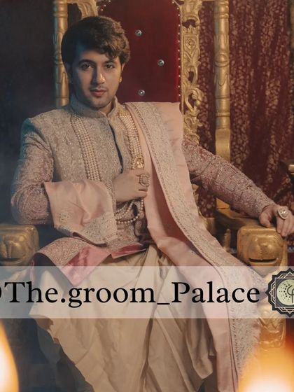 Our legacy collection sherwani, designed for a majestic presence. This piece features a blend of traditional embroidery on a modern silhouette, perfect for the contemporary groom.