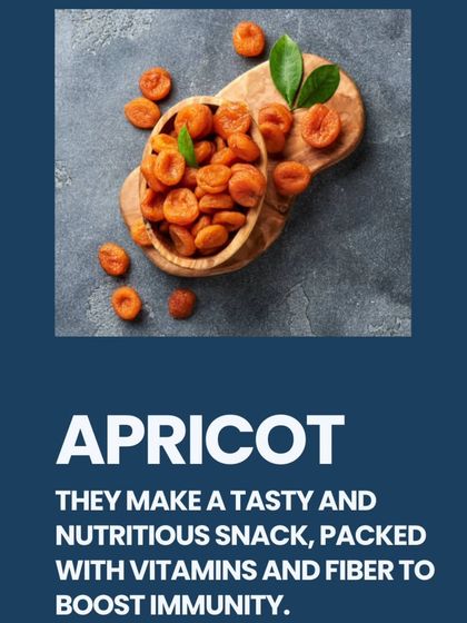 Dried apricots are a tasty and nutritious snack for kids. They are packed with vitamins and fiber that help boost immunity and keep them energized.