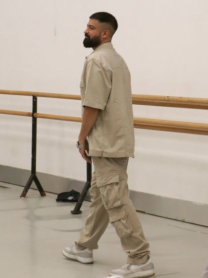 Walking through the studio, getting ready for a new session.