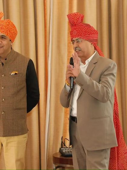 A senior colleague addressing the gathering in my support. His words of encouragement meant a lot to me and my team.