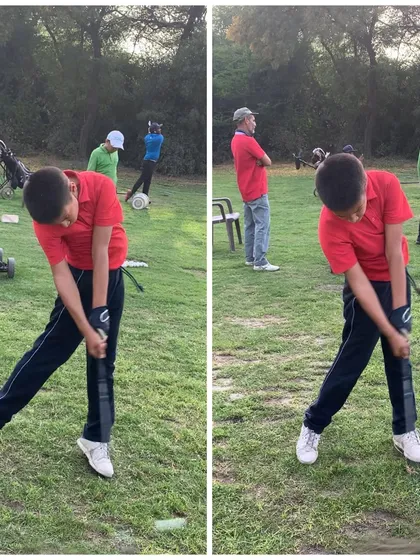 Weekend impact upgrades. This before-and-after shows how we improved the impact position for one of my advanced players.