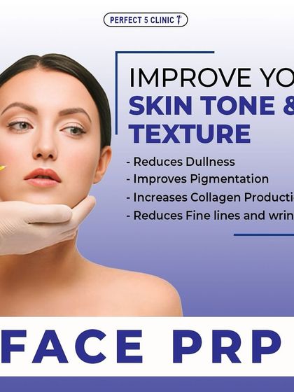Face PRP is a powerful treatment for improving skin tone and texture. It uses your own plasma to reduce dullness, improve pigmentation, and increase collagen, resulting in fewer fine lines.
