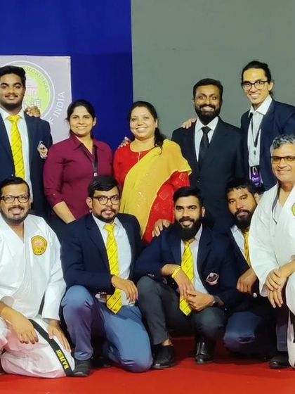 A group photo of Team OSKFI, the dedicated instructors and senior members who help manage and run our federation.