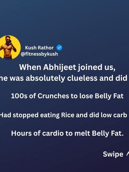 Before joining, Abhijit was doing hundreds of crunches and low-carb diets with no results. We built a practical plan with daily check-ins and simple meals like upma, dal, roti, and sabzi. This is his testimonial and a look at his sustainable diet.