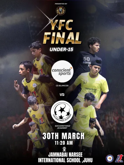 The final showdown! A poster for the YFC Under-15 Final between us and CS Blancos. This is the level of competition our players strive for.