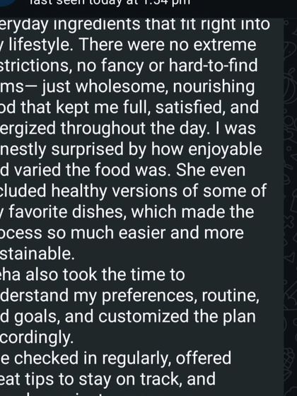 Neha Bhardwaj - Clinical Nutrition for Disease Management Real Results: Client Transformations & Testimonials photo 9