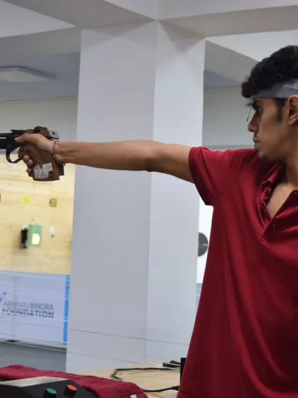 Victory sealed. Congratulations to our academy shooter Mrudul for winning Silver in 25m standard pistol and Bronze in 10m Air Pistol at the Karnataka State Shooting Championship.