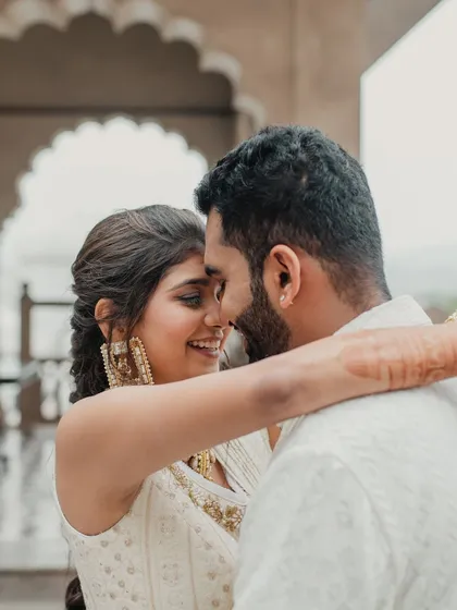 A tender embrace between the couple. These are the quiet, romantic moments that make a destination wedding so special.