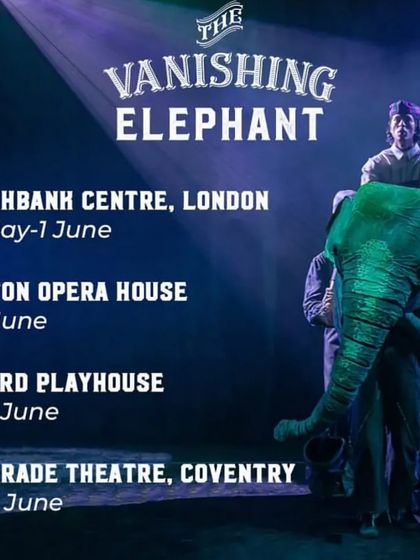 The UK tour poster for 'The Vanishing Elephant'. I am so proud to have co-composed the music for this children's play that has reached audiences across the world.