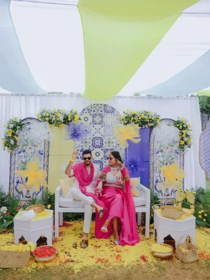 Flinters Management - Custom Wedding Design & Decor Vibrant Haldi Carnivals photo 9