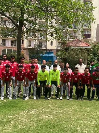 The full Haryana U20 squad for the Swami Vivekanand National Football Championship, featuring our senior player Jatin Yadav.