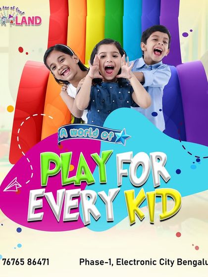 I believe in creating a world of play for every kid. This colorful graphic showcases the joyful and inclusive atmosphere that I strive to maintain at Kydoland every single day.