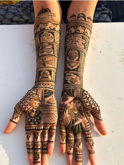 Kanha Mehandi - Bridal Mehndi Custom Storytelling & Portrait Mehndi photo 44