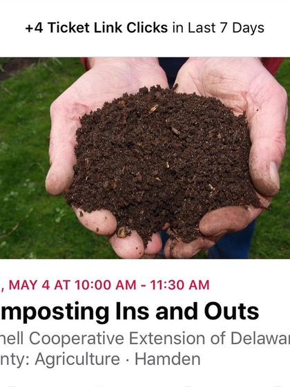 Promoting one of my "Composting Ins and Outs" workshops for International Compost Awareness Week. These events are interactive with plenty of time for Q&A, so you can get real answers to your composting questions.