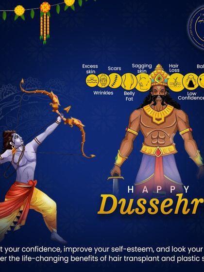 This Dussehra, let's conquer the self-doubt caused by concerns like hair loss or stubborn fat. Our procedures are tools to help you reclaim your confidence and feel like your best self.
