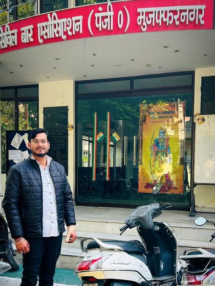 At the Civil Bar Association in Muzaffarnagar. I am committed to representing clients in various parts of Uttar Pradesh, ensuring they get a strong legal defense.