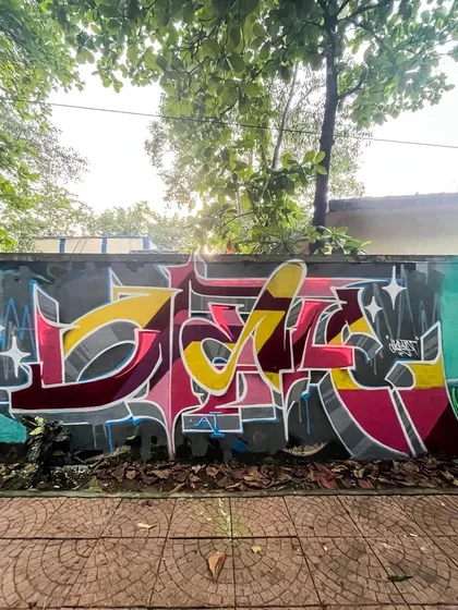 Loving this new combination of letters for my Devnagri pieces. These are dead cans, but still got some fire out of them. Just a chill paint session with the boys.