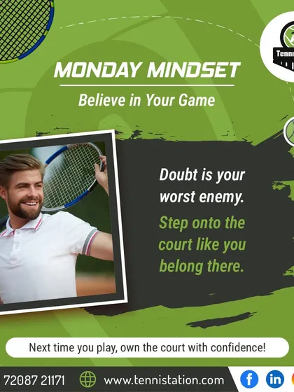 Monday Mindset: Believe in your game. Doubt is your worst enemy. Step onto the court with the confidence that you belong there.