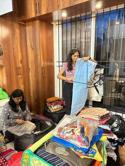 Working on-site with my partner Zuweina. We tackle every project as a team, combining our skills to create the best possible systems for our clients.
